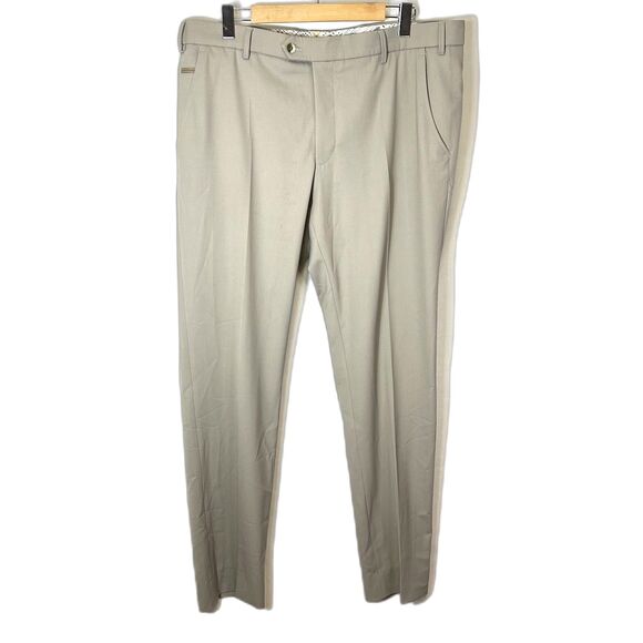 Meyer Bonn Tan Performance Modern Fit Luxury European Chino Pants Size 40 X 33 - Picture 3 of 16